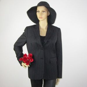 Brooks Brothers Blazer Deep Gray Sz 6 Wool Women's